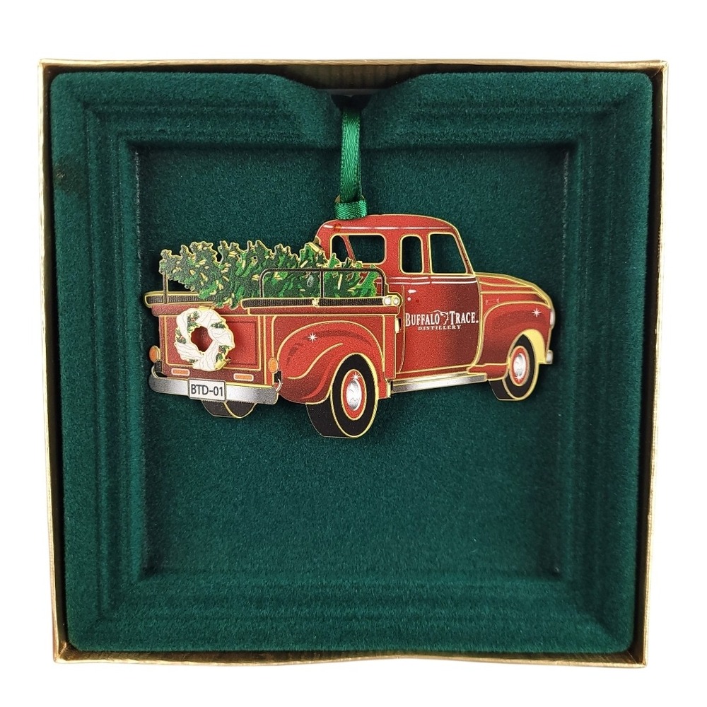 Beacon Design Buffalo Trace Distillery Holiday Truck Ornament Made USA NIB